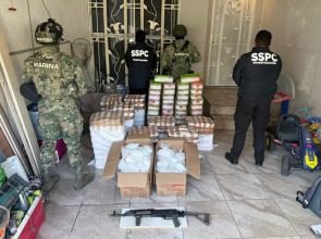 Aseguran 422 kilos de metanfetamina en Tijuana, Baja California
